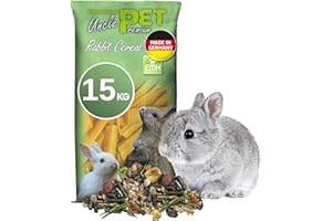 Eggersmann Uncle Pet 15 kg Nourriture Lapin - Premium Graine Lapin - Alimentation Lapin avec la Force Naturelle des Herbes et des Carottes - Accessoires pour Lapin (Sachet de 15 kg)