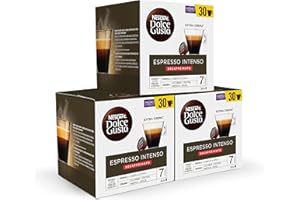 Dolce Gusto NESCAFÉ Espresso Intenso Descafeinado, Intensidad 7, Pack 3 x 30 - Total: 90 Cápsulas