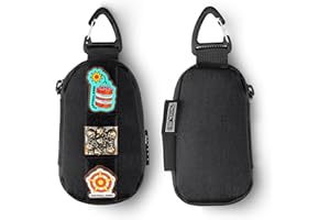 TACTICAL_GEEK Storage A7 EDC Porte-Clés Molle Pouch, Portefeuille Nylon 500D Étanche Éclair YKK pour Étui à Clés de Voiture, Pochette Tactique avec Zone de Patch pour Le Transport Quotidien, Noir