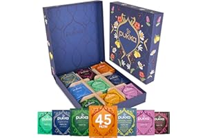 PUKKA Tisane, Selection Box, Set Regalo Tisane e Infusi, 9 Gusti, Deliziose Erbe Biologiche, Ingredienti Naturali, Perfetto come Idea Regalo, con Biglietto Personalizzabile, 45 Filtri