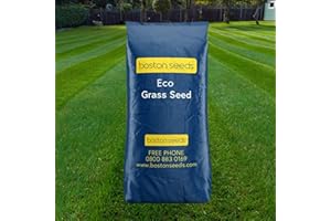 Boston Seeds Fast Growing Grass Seed - Hard Wearing Grass Seeds in Various Weights. Rapid Germination Seeds for Lawns & Landscapes (Eco - 5 Kilogram).