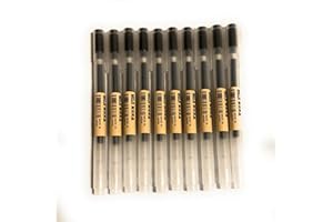 Muji Bolígrafo MoMa tinta de gel, 0,38 mm, color negro (10 unidades)