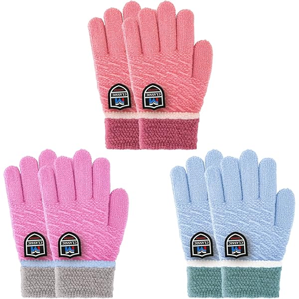6 paar magische elastische handschoenen voor peuters, gebreide 6 paar magische elastische handschoenen voor peuters, gebreide