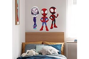 Komar Wandtattoo - Spidey and His Amazing Friends Trio - Größe 50 x 70 cm - Marvel, Wandsticker, Kinderzimmer, Aufkleber, Bunt