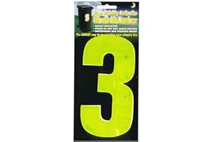 Wheelie Bin numbers WBN HiVis yellow 3