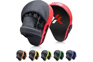 XNATURE Boxing Equipment Punching Gloves Thai Pads Boxing Training Mitts Kickboxing Punch Mitts Punching Pad (A Pair)