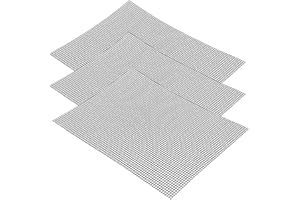GOIEHIR 3 Pezzo Set di BBQ Grill Mesh, Grill Mesh Tappetino Antiaderente, Tappetino per Griglia in Rete di Teflon 42 x 36 cm, Riutilizzabile, Carbone, Grill Elettrico, Forno, Cottura