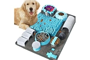 Dolahovy Alfombra Olfativa para Perros,Almohadilla de Comida Lenta para Mascotas Juguetes interactivos de Rompecabezas de Perros Manta de Entrenamiento de congestión Nasal para Perros