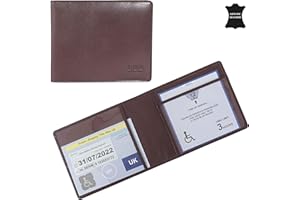 RHB Genuine Leather Disabled Blue Badge Holder with Timer Wallet – Secured Disability Parking Permit Cover with Hologram Protection (Timer not Included) (Plum Melty Wax VT)