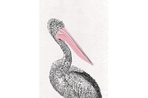 Maxwell & Williams Marini Ferlazzo Birds Paño de Cocina con Diseño de Pelícano Australiano de 100% Algodón, 50 x 70 cm – Blanco