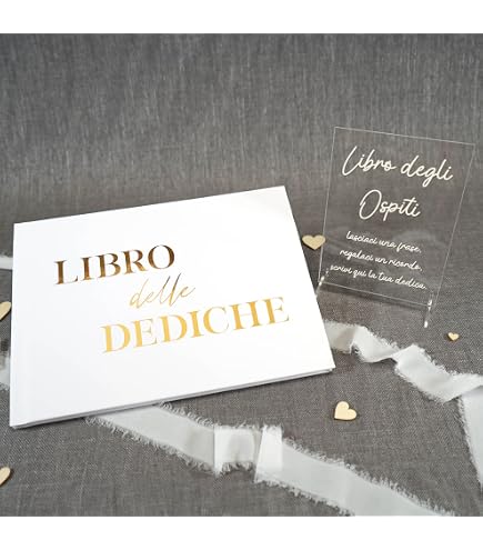Libro degli ospiti con copertina rigida e motivo a peonia