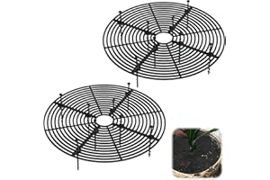 ZOEWEI Blumentopfgitter, 2 Stück 30 cm Schneidbares Pflanzentopf Schutzgitter Blumentopf Schutz Pflanzenschutz Katze Blumentopf Abdeckung Schützt die Pflanzeerde vor Tieren und Kindern