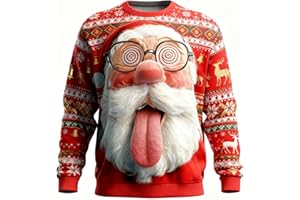 Sonnena Vetement Noel Pull De Noël Lumineux Et Musical Moche Homme Sweet Famille Tres Pull'de Grande Taille LED Femme Humoristique Village Adulte Ado Le Plus Deco Ridicule Vêtement