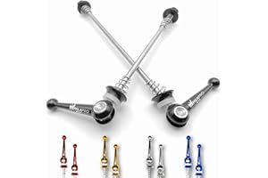 IMPALAPRO Bike - Sgancio Rapido in Titanio CNC, Ultraleggeri e Resistenti - Spiedini Bici in Lega di Titanio - Sganci Rapidi MTB - Mozzo MTB - Sgancio Rapido MTB - Rilasci rapidi Bici