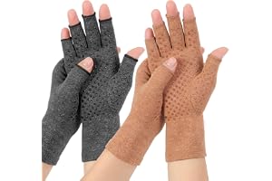 BUTBU Arthritis kompressionshandskar, 2 par kompressionshandskar, Grå +