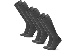 DANISH ENDURANCE Chaussettes de Contention Coton Bio 14-18 Mmhg, Circulation Sanguine Optimale, Homme Femme, 1 & 3 Paires