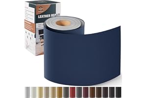 Leder Reparatur Set Feinkorn Marineblau, OAZ Kunstleder Selbstklebend 10 x 200 cm, Kunstleder Reparaturset Leder Reparatur Patch Selbstklebende Lederflicken für Autositze Möbel Sofa Taschen
