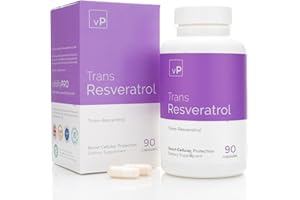 vP Vitality Pro Trans Resveratrol Supplements, 90 Capsules - 500 milligrams Pure Trans Resveratrol Powder for Vitality & Immunity Support - Vegan Dietary Supplements