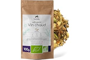 Chabiothé - Mélange Epices Vin Chaud BIO 100g - mélangé et conditionné en France - sachet compostable