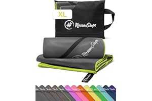 NirvanaShape Microfibra - Asciugamano Grande per Spiaggia, Viaggio, Fitness, XL 200 x 100 cm