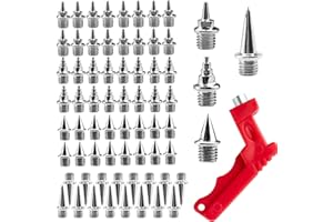 SHUIYUE 64 punte di ricambio per pista, 4 modelli da 16 per ogni chiodo corto/lungo/a torre/a punta, per scarpe da ginnastica sportive