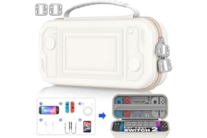 Coogamefly Tasche Kompatibel mit Nintendo OLED/Swicth 1/Switch 2 Konsole Zubehör, Große Volumen Tasche für Switch 2 mit 20 Kartenfächer PU Wasserdicht, Switch 2 Hülle Langlebig und leicht