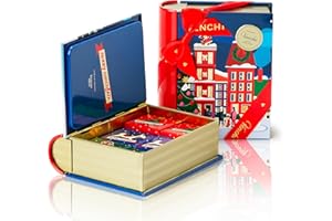Venchi, Mini Libro Blu Natale con Cioccolatini Granblend Assortiti, al Latte e Extra Fondente 75%, Edizione Limitata, 126 Gr, Senza Glutine, Senza Coloranti e Conservanti, Idea Regalo