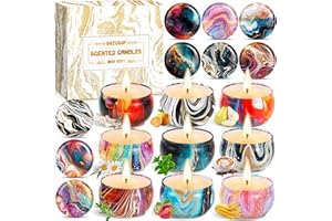 BGIUSQF 9 Stück Duftkerzen, Duftkerzen Set, Duftkerzen Geschenkset für Damen, Kerze Geschenk, Weihnachtskerze für für Muttertag, Weihnachten, Geburtstag, Valentinstag, Aromatherapie, Bad, Yoga