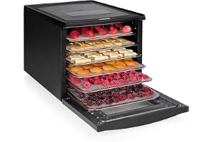 Princess Matdehydrator med 6 torkställ i rostfritt stål, justerbar temperatur, pekskärm, timer till 48 timmar, 550 W, 01.1123