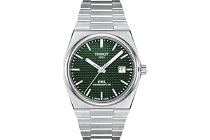 Tissot PRX automatisk grön herrklocka T137.407.11.091.00 stål, Grå, Minimalistisk, klänning