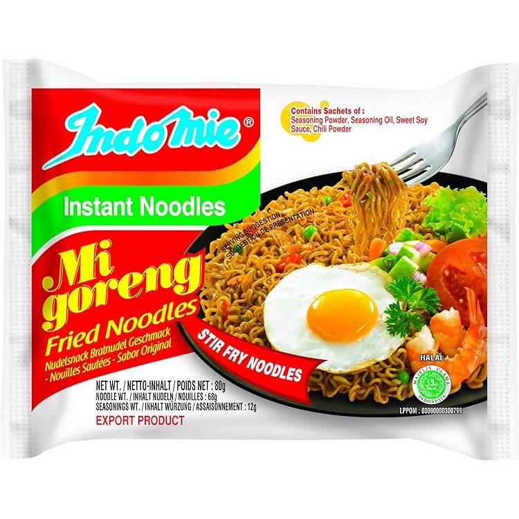 INDOMIE - Instant Pasta Chicken Curry, Pack of 40 (40 x 80 g