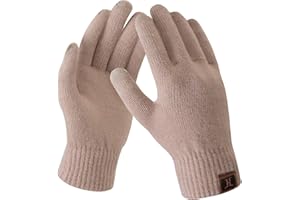 Bequemer Laden Women's Winter Touchscreen Stretch Thermal Magic Gloves Warm Wool Knitted Thick Fleece Lined Texting Gloves for Women