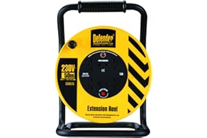 DEFENDER POWER AND LIGHT Defender Heavy Duty Reel 4-Way 50 m 230V 13A (E86515)