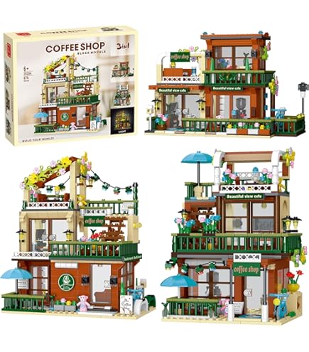 LOZ Blocs De Construction 4 En 1 Marchés De La Dynastie Tang – 1995 Pièces – Escorte, Riz, Auberge, Crêpes – Jouet Éducatif Créatif Pour Enfants 6+