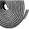 Lamondre 5 Meters Door Window Frame Brush Seal Weather Strip - Adhesive Draught Stopper Draft Excluder for Sliding Door Window and Wardrobe - High-Density Felt - 9mm(W) * 9mm(H) - Black