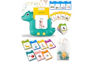 SUNITY 510 Palabras Juguetes niños 2 años, Tarjetas parlantes español para niños de 2 a 6 años, Juguetes educativos 2 años, Juguetes Educativas Audibles Verde (Español/Inglés/Bilingüe)