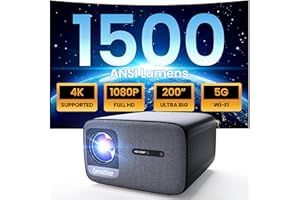 ‎CASIRIS OmniStar L80 Beamer, 1500 ANSI Lumen, Heimkino Video Beamer Full HD 1080P, 4K-Unterstützt, Autofokus/Trapezkorrektur, 30W Lautsprecher, 5G WiFi Bluetooth Projektor Kompatibel mit Smartphone/HDMI/USB