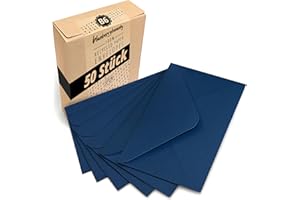 Japun - sobres (50 piezas) de papel, sobre sin ventana - DIN B6-175 x 125 mm - azul