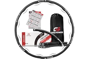 GATE FITNESS Hula Hoop Reifen Erwachsene und Kinder zum Abnehmen [1,2kg / 1,5kg / 2kg] | 6 bis 8 Segmente Hoola Reifen mit Wellendesign | Anfänger & Fortgeschrittene | Fitnessreifen mit Schaumstoff