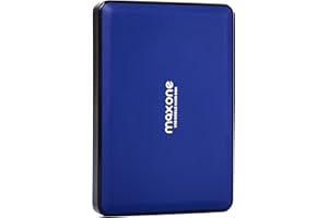 MAXONE Disco Duro Externo Portátil 160GB - 2.5" USB 3.0 HDD Memoria Externa para PC, MacBook, Laptop, Smart TV, Chromebook, Wii U(Azul)