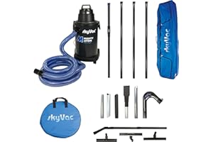 SkyVac Mighty Atom Wet & Dry Gutter Vacuum 6 metres (20 feet) Reach + Clamped Poles