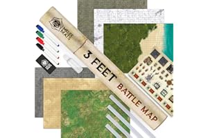 Melee Mats Battle-Matte für Brettspiele, 61 x 91 cm, doppelseitig, 3 Stück, Tischkerkerkarte