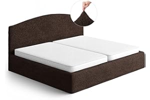 ‎PAULATO PAULATO Husse für Kingsize-Bett über das Kopfteil und Grundgestell rüberziehen, Husse für Boxspringbetten 180-220cm Mikrofaser, bi-elastisches, kratzfestes und maschinenwaschbares Gewebe Made in Italy
