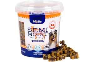 Frigera Semi-Moist Soft Treats Cordero y Arroz 500g – Snacks Blandas para Perros, Deliciosa Recompensa para el Entrenamiento y Entre Comidas, Sin Azúcares Añadidos, Producido en Bélgica