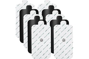 PHYTOP Tens Pads 5x10cm mit 3,5mm Druckknopfverbindung, Elektroden Pads selbstklebend wiederverwendbar für Tens Massagegeräte und Muskelschmerzlinderung, 10 Stück