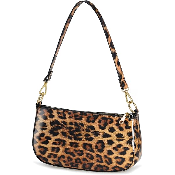 FashionPuzzle Leopard Paisley Print Small Dome Crossbody Bag With Adjustable Chain Strap - View #4