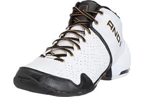 AND1 Diamond Mid 1000803011, Unisex Adult Sports Shoes, Basketball, White, (White/Black/24 Carat WBT)