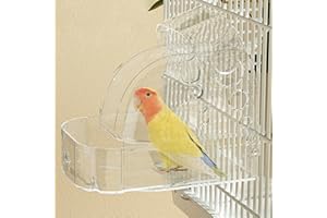 CXAFQ Bird Bath Box, Bird Bath Tub, Hanging Bathtub Bird Cage Supplies with Hooks, Bird Cage Accessory Supplies, Shower Box for Small Birds, Canary