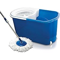 Gala Spin mop with easy wheels and bucket for magic 360 degree cleaning (with 2 refills)