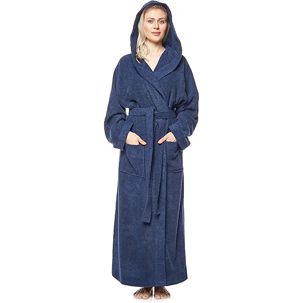 LAYNENBURG Badjas Heren Badstof - Kap - lang - 100% Katoen (360g/m2) - OEKO TEX Standard 100 - Maat (M, Antraciet